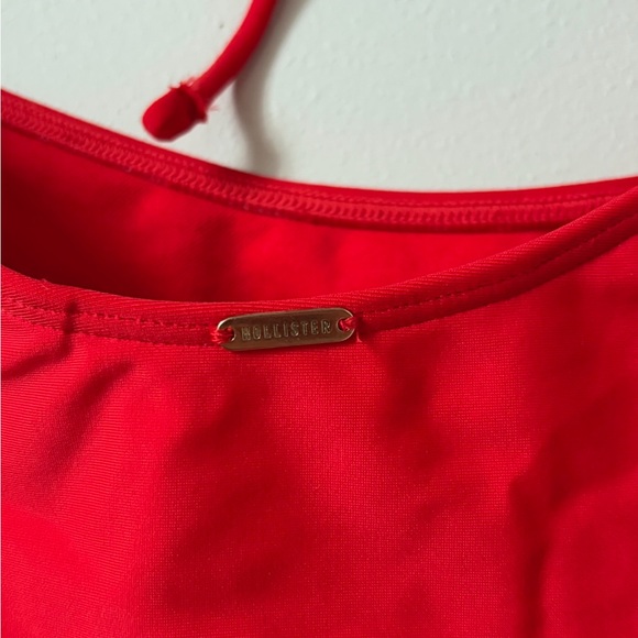 Hollister Red Cutout Cinched One Piece Swimsuit - Picture 4 of 4